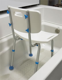 Adjustable Bath Seat With Back by AquaSense