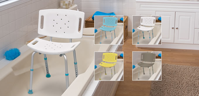 Adjustable Bath Seats with Back, by AquaSense® – AquaSense®