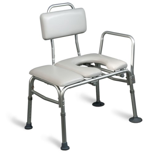 AquaSense Padded Bathtub Transfer Bench With Commode Opening AquaSense®